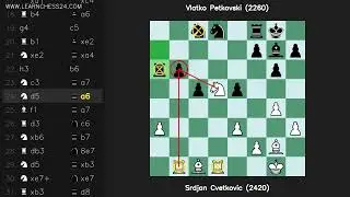 İngiliz-Ters-Sicilya: Srdjan Cvetkovic (2420) vs Vlatko Petkovski (2260)