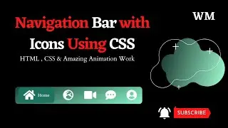 How To Create Navigation Icon Bar | Navbar | Step By Step