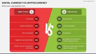 Digital Currency vs Cryptocurrency Animated PPT Slides