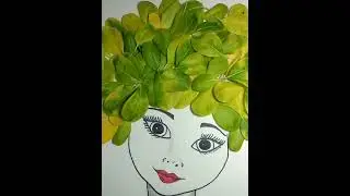 || Leaves and flowers || a cute girl covered with such beautiful flowers || Art related to nature ||