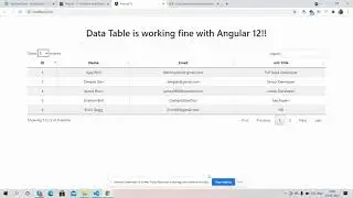 Angular 12 Data Table Working Demo