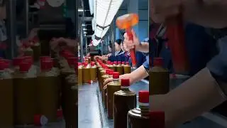 Wine bottle capping process#wine factory#pure grain wine#shorts