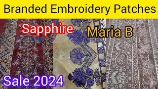 Maria B Sapphire Embroidery PAtches 2024 Collection