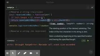 How to reverse a string in JavaScript with and without recursion