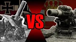 The Big Bertha (Krupp 42 cm) versus the Mörser (Skoda M11 305mm)