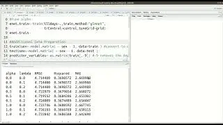 Elastic Net Model Development