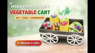 Mini Paper Vegetable Cart | Realistic Handmade Paper Craft#viral#trending#youtubeshort#fyp#handemade