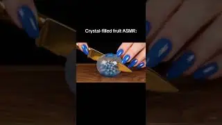 Satisfying glass fruit cutting 🫐 #asmr #aiasmr #glassfruit #glassfruitasmr #glassfruitslicing