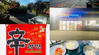 International Student in UK 🇬🇧 Cooking Shin Ramyun 🍜 | Shops Closing Early Shock 😱