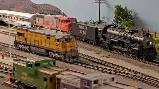 Santa Fe All The Way! #3755 Doubleheader With SD70Mac at Zane Trace National Trails Model Railroad
