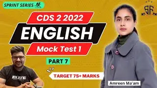 CDS 2 2022 - English Mock Test for Revision | Sprint Series with PYQ | Study Funda