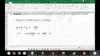Repartos directamente proprocionales. Ejercicio del texto de matem&aacute;tica