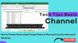 28 - How to Freeze Rows using Freeze Panes of Microsoft Excel in Microsoft Windows #tips #excel