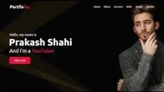 Responsive Personal Portfolio Website using HTML CSS & JavaScript