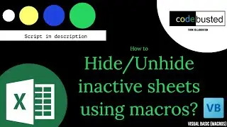 Hide & Unhide inactive worksheets by Macro || Basic to Advance Microsoft Excel