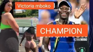  VICTORIA MBOKO,vs NAOMI OSAKA 2025 WTA MONTREAL FINAL CELEBRATION. 