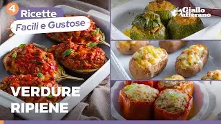 4 ВКУСНЫХ ОВОЩА С ФАРШАНТОМ - Легкие и вкусные идеи, которые можно попробовать прямо сейчас! 🥒🥔🫑🍆