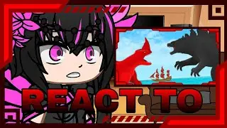 Kaiju girls react to The Red Bluster vs Godzilla || Gacha club
