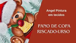 Como pintar urso - COLE&Ccedil;&Atilde;O PANO DE COPA RISCADO DE NATAL ESTILOTEX 