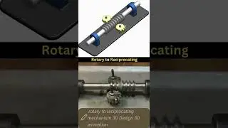 rotary to reciprocating  mechanism  3D Design  3D animation