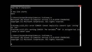 Intro to C#: Chapter 2, Part 5: Accepting input and converting data types