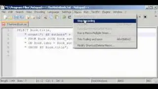 The Hints Book: Notepad++ text parsing - cleaning SQL query from Java code