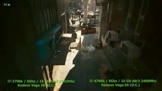 Тест Cyberpunk 2077 з процесорами Core i7-2700K та Core i7-4790K на частоті 5Ghz