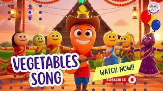 Veggie Farm Festival Song 🥕 | Funny Country Vegetable Dance for Kids | Nursery Rhyme 4K