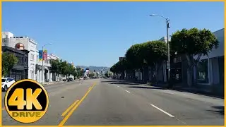 Driving Tour of 3rd St and South La Brea Ave and Sunset Blvd, LA [4K]