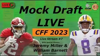 Прямая трансляция студенческого фэнтези-футбола 2023 Mock Draft #7 с Джереми и Вилли из CFFlists