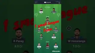 DC vs RR dream11team RR vs DC small league team DC vs RR IPL T20 match team#cricket#ipl#india#dc#rr