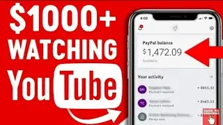 Earn $1000 Watching YouTube Videos (FREE PayPal Money) 2021 😱!!