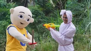 HANTU POCONG MELAWAN BADUT UPIN IPIN 👻 BOBOIBOY TAKUT | Badut lucu vlog