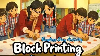 Bagless Day Activity II Indian Art II Block Printing #blockprinting #baglessday  #beingkvian