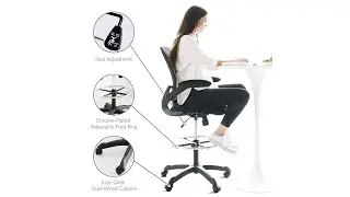 Modway Veer Drafting Chair   Reception Desk Chair