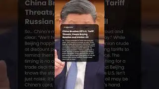 China Brushes Off U.S. Tariff Threats, Keeps Buying Russian and Iranian Oil