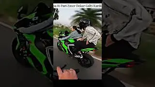 Girl With ZX10R  #bike #automobile #kawasaki10r #bikergirl #viral #motovlog #roadrage #zx10r #race