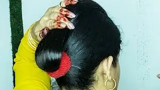 Beautiful Hairstyle For Ladies For Saree / Simple Juda Hairstyles / Low Bun Hairstyles For Long Hair
