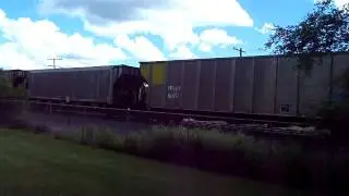 UP #6910 Leads an empty coal Train through Cortland, IL