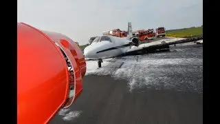 Cessna geht nach Bruchlandung in Flammen auf