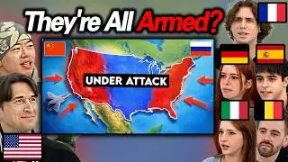 Europeans React To Can USA Survive A Full Scale INVASION! l Why It's Impossible?