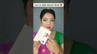 How to make Marathi Bindi &hearts;️ ||  #bindi #bindihacks #beautyhacks #beautytips #ashortaday #shorts