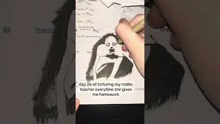 day 26 of torturing my maths teacher everytime she gives me homework #art #horror #funny #artnmx1