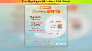 Lodden 3D PRO Zirconia Dental Multilayer Zirconia Disc Block Dental Lab Super Translucent 98mm