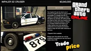 How to unlock Trade Price for Impaler SZ Cruiser Police Car in GTA Online: Bottom Dollar Bounties