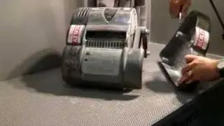 AirBench Downdraught Bench in operation for cleaning a floor sander