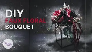 DIY Burgundy Floral Arrangement with Faux Flowers | Elegant Fall Wedding Decor | eFavormart.com