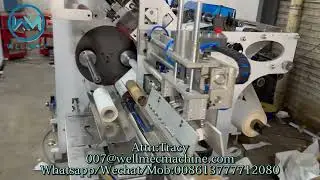 Automatic Paper roll Label slitting machine with turret rewinder with auto core feeder&labeling unit