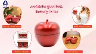Litbright OEM Christmas Red Apple Scented Candles