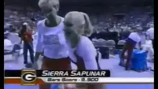 Sierra Sapunar (Georgia) with a 9.90 on bars from 2002 SEC Championships